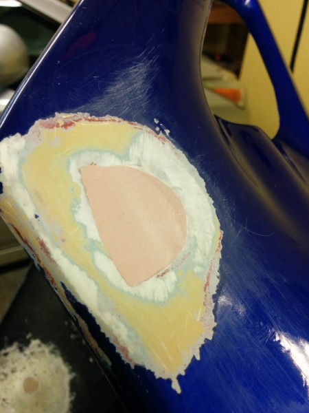 The Bondo plug that determines the outer contour of the fairing. The only purpose of this part was to be able to make the matching mold.