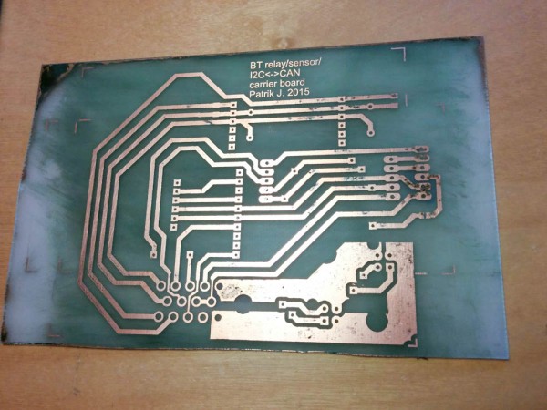 Here's the single-sided carrier board after etching. Not perfect, by any means, but it'll work.