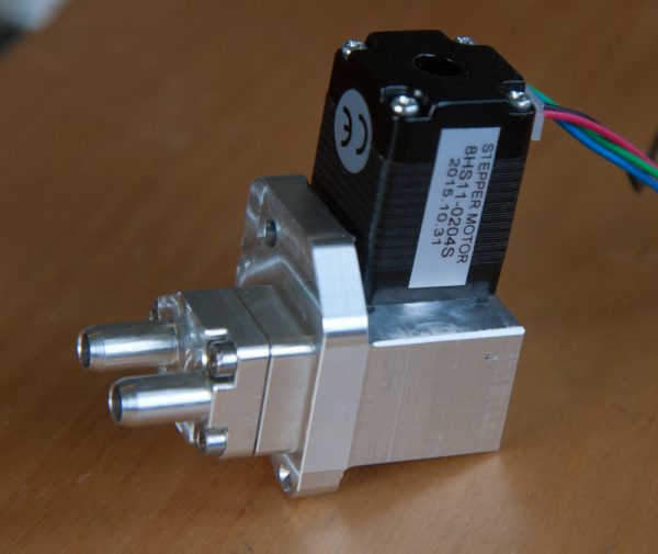 This is how the stepper motor mounts. Note that it doesn't actually fit correctly, because the locating hole in the valve body is too small.